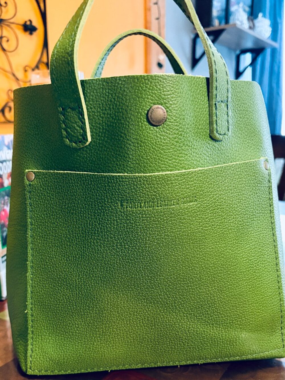 Portland Leather Goods mini crossbody mantis green